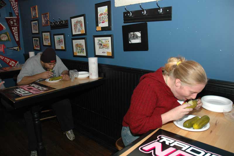 Broad Ripple Bagel Deli pickle contest raises money for kids in need: Two-time champ beats her own record - by Ashley Plummer