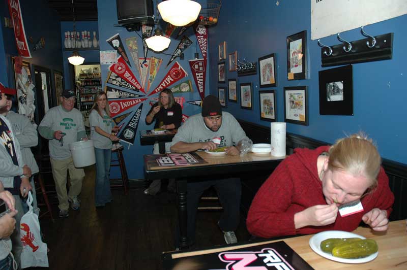 Broad Ripple Bagel Deli pickle contest raises money for kids in need: Two-time champ beats her own record - by Ashley Plummer