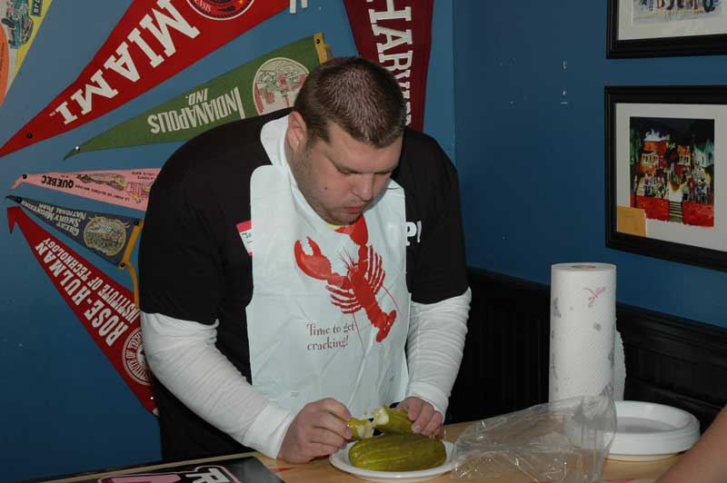 Broad Ripple Bagel Deli pickle contest raises money for kids in need: Two-time champ beats her own record - by Ashley Plummer