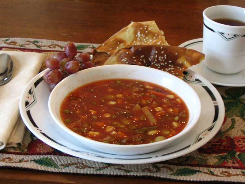 Recipes: Then & Now - Vegetable Soup and Cracker Bread - by Douglas Carpenter 
