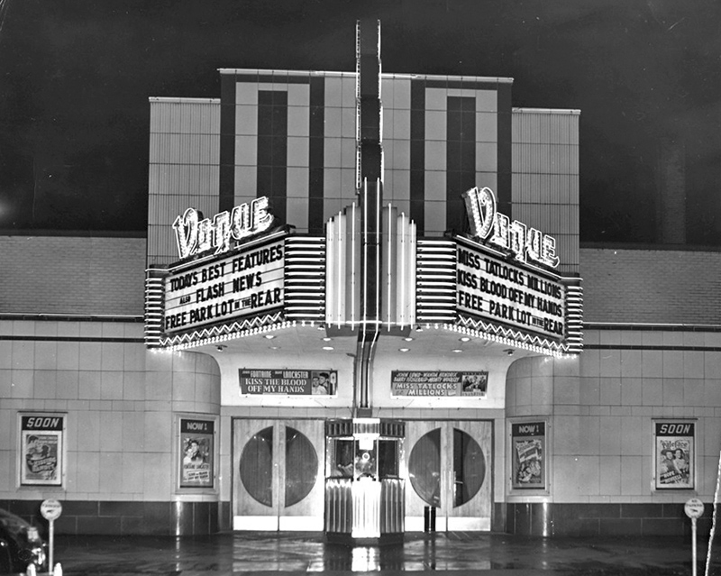 The Vogue Theater in 1948 after a remodeling.