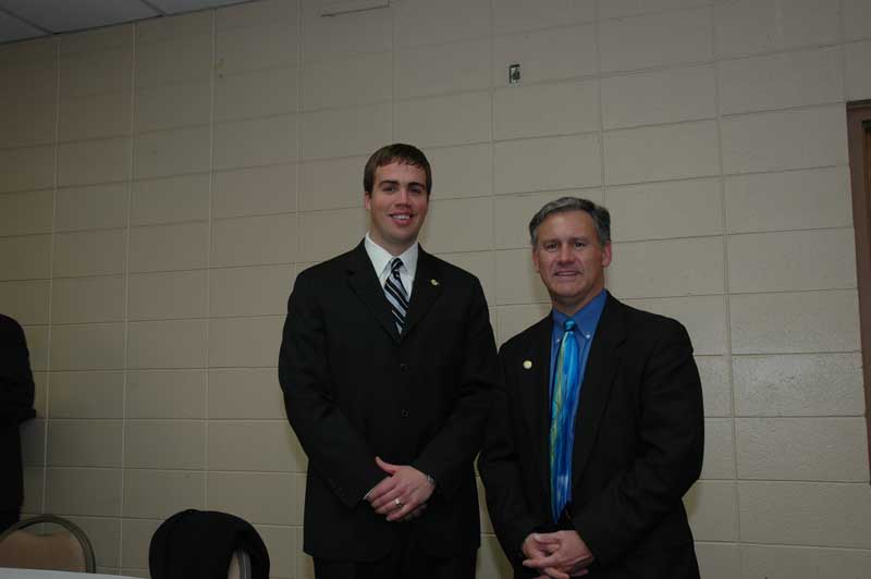 Councilman Ryan Vaughn with Jim Bradford.