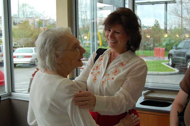 For three hours friends and past customers dropped in to wish Mary a Happy Birthday.