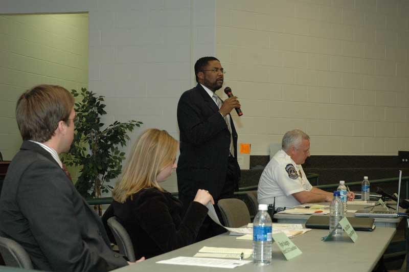 Deputy Mayor Steve Campbell discusses north side issues at the BRVA meeting.