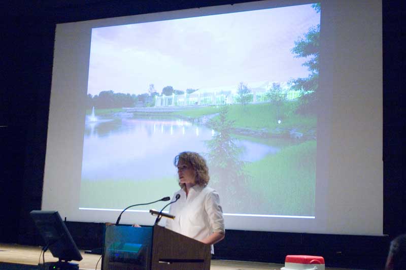 Jennifer Roberts discussed the first Green library in Indiana - the Ohio Township Central Library.
