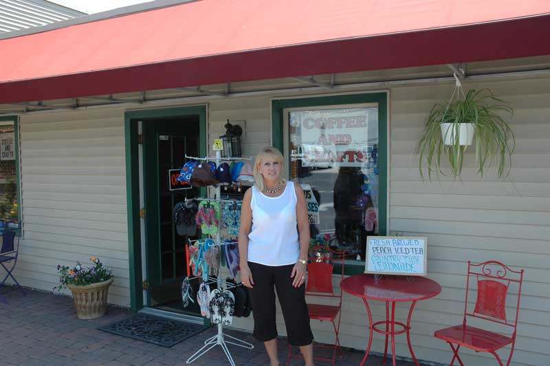 New Owner: Cynthia Wright opened Coffee and Crafts last January. The shop is by the Monon, just south of 54th street.