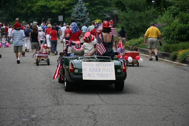 The car at the end of the parade was filled with Arden's newest residents.