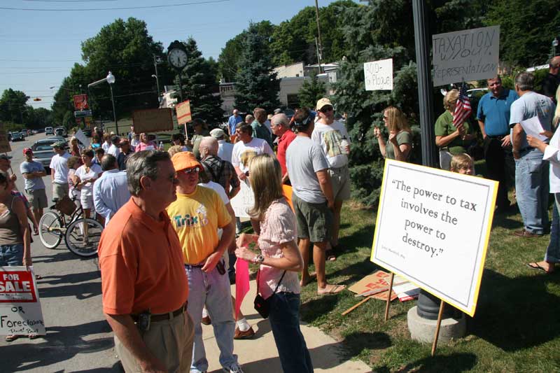 Tax Rally at 49th and Penn