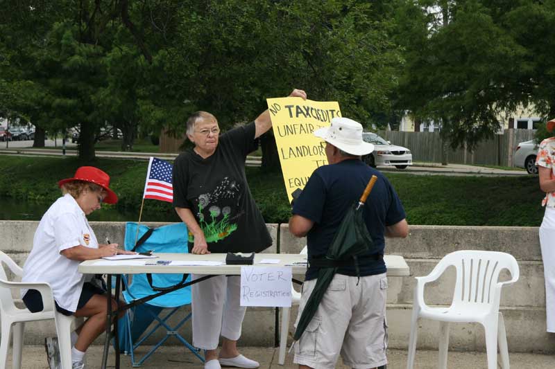 The Broad Ripple Tea Party - Canal gathering reminiscent of colonial Boston