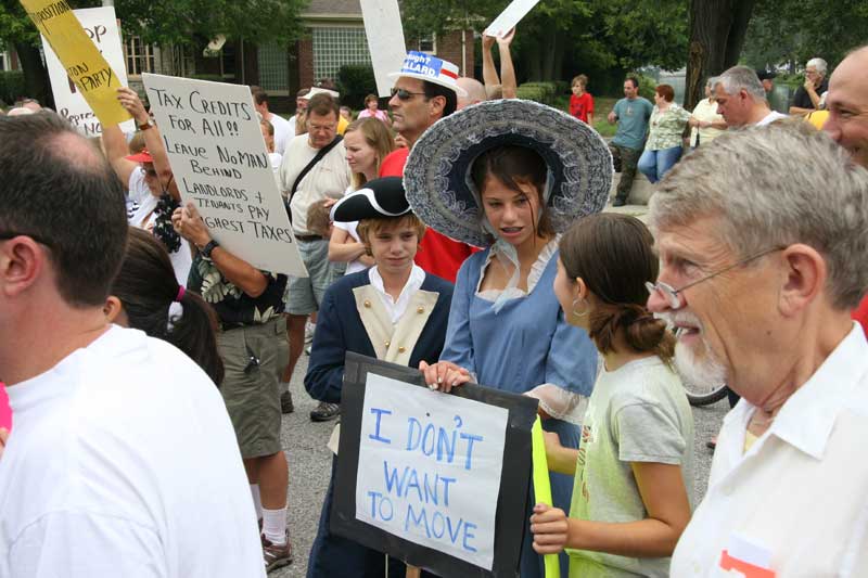 The Broad Ripple Tea Party - Canal gathering reminiscent of colonial Boston