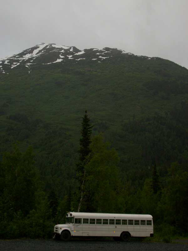 Toby's bus near Hope, Alaska.