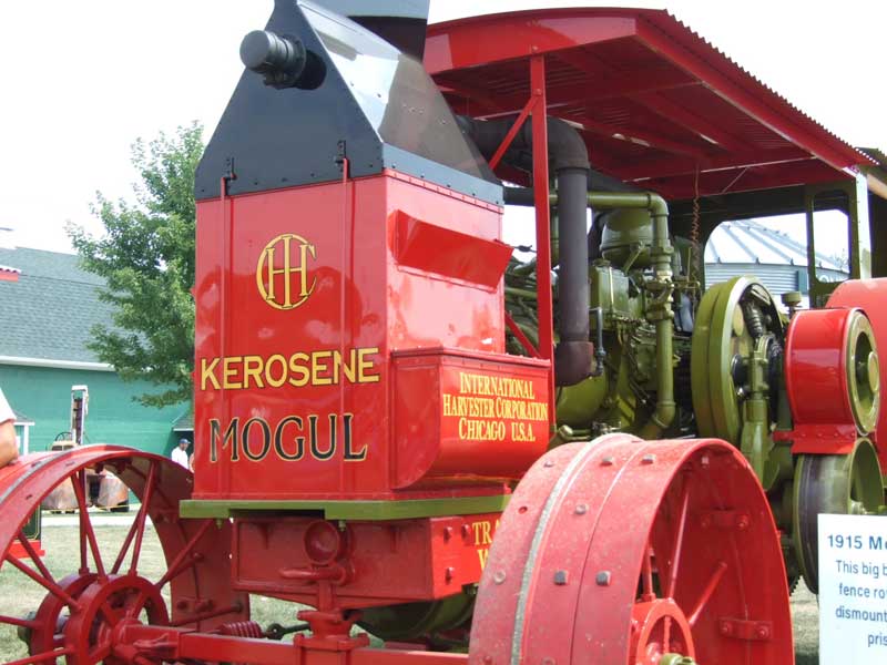 A 1915 McCormick Mogul tractor in the Pioneer Village at the State Fair.