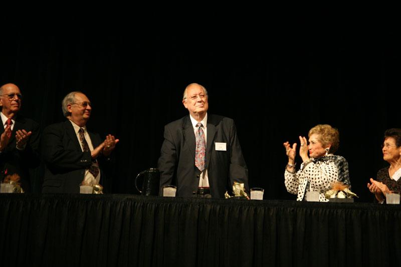 Gene poston received a standing ovation as he approached the head table at the Golden Singers reunion.