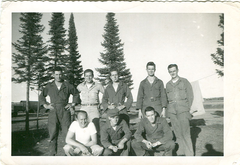 Paul & his Army Division at Goose Bay in the province of Labrador, Canada during the summer of 1949.