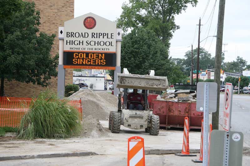 Random Rippling - Broad Ripple Village filled with construction projects