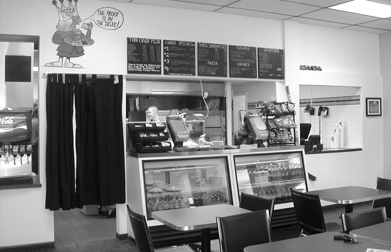 An interior view of Pizza King of Broad Ripple. Writer Mario Morone was so full from his stromboli that he decided not to eat dinner after his visit!