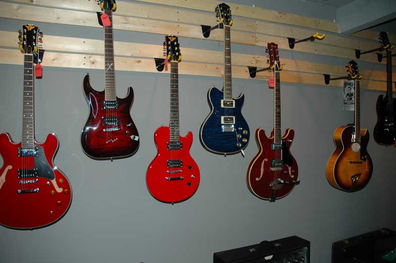 The wall o' guitars: Vibes Two boasts an impressive selection of vintage guitars that would be hard to find elsewhere.