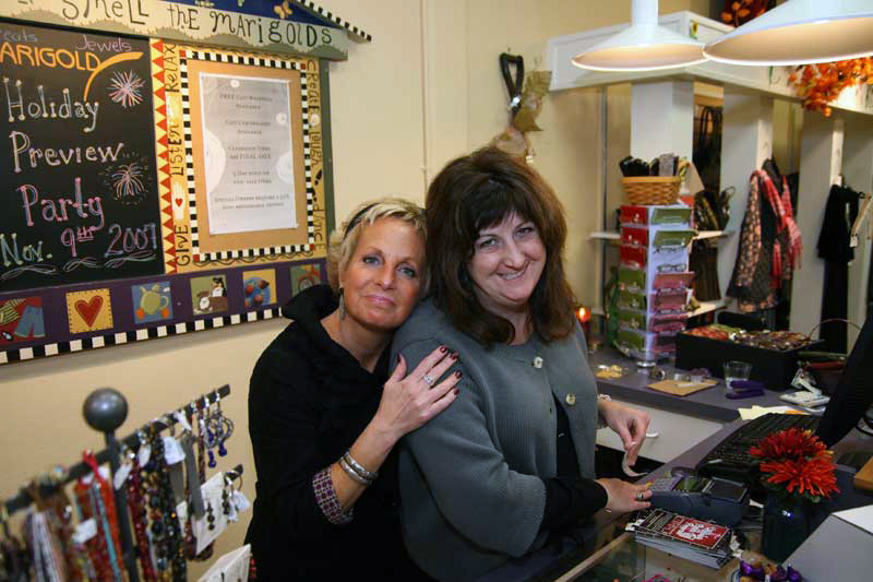 The Gazette's own Nora Spitznogle (right) at Marigold