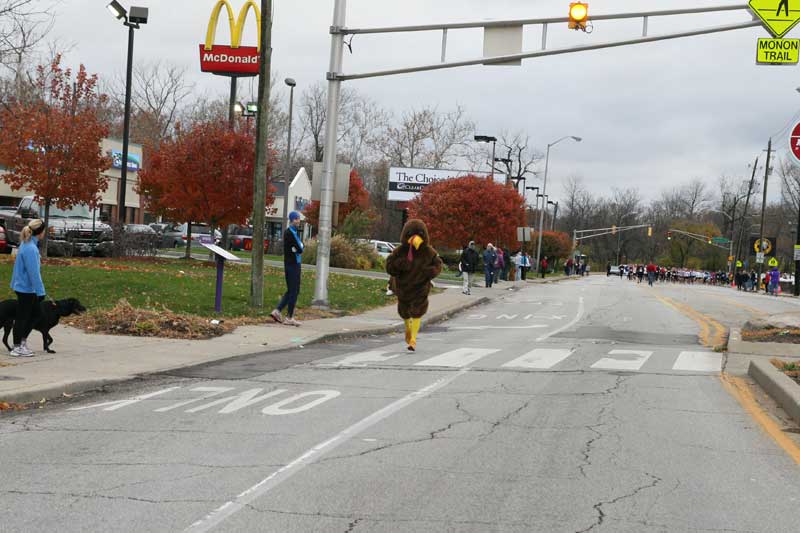 The Thanksgiving Turkey appears for the fifth year in a row in Broad Ripple