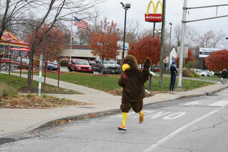 The Thanksgiving Turkey appears for the fifth year in a row in Broad Ripple