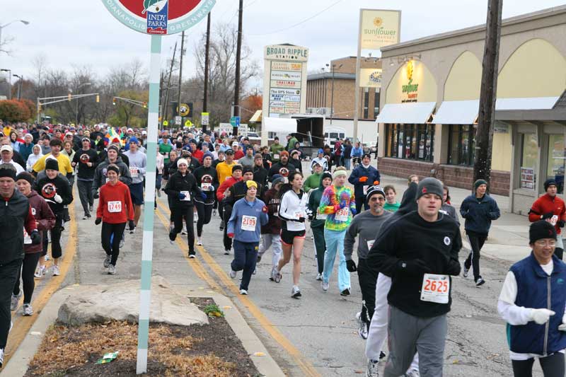 The Thanksgiving Turkey appears for the fifth year in a row in Broad Ripple