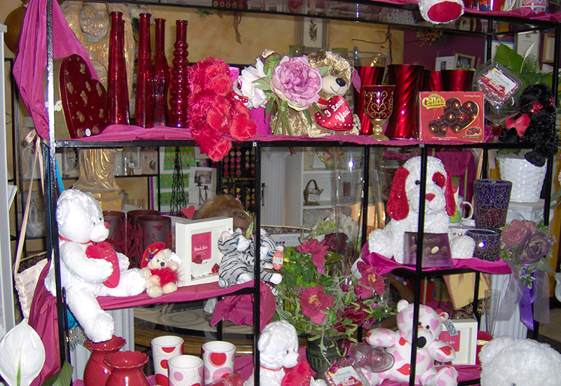 A variety of stuffed animals at Bokay Florist.