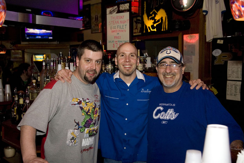 Three of the Alley Cat's favorite barkeeps - Maurie, Brad, and Mike.