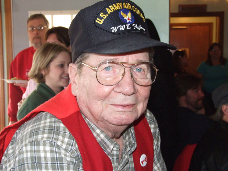 Russel Settle at his 90th birthday party at the Red Key.