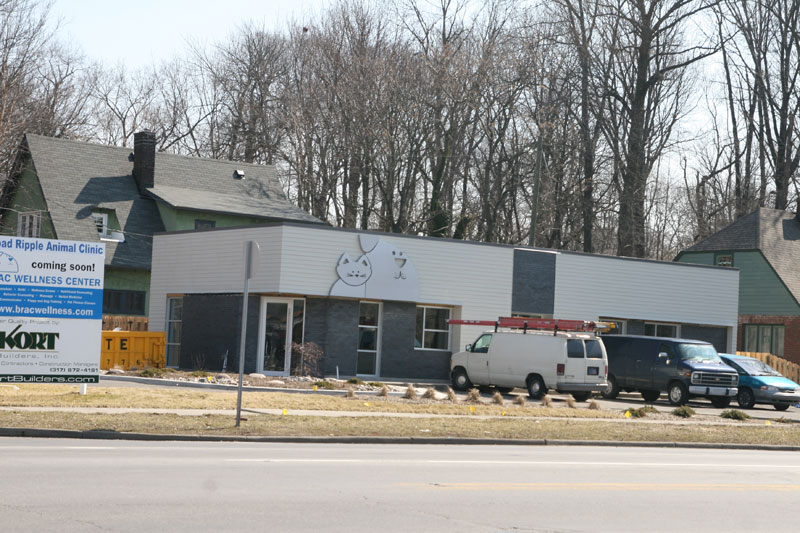 Random Rippling - Broad Ripple Animal Clinic sign