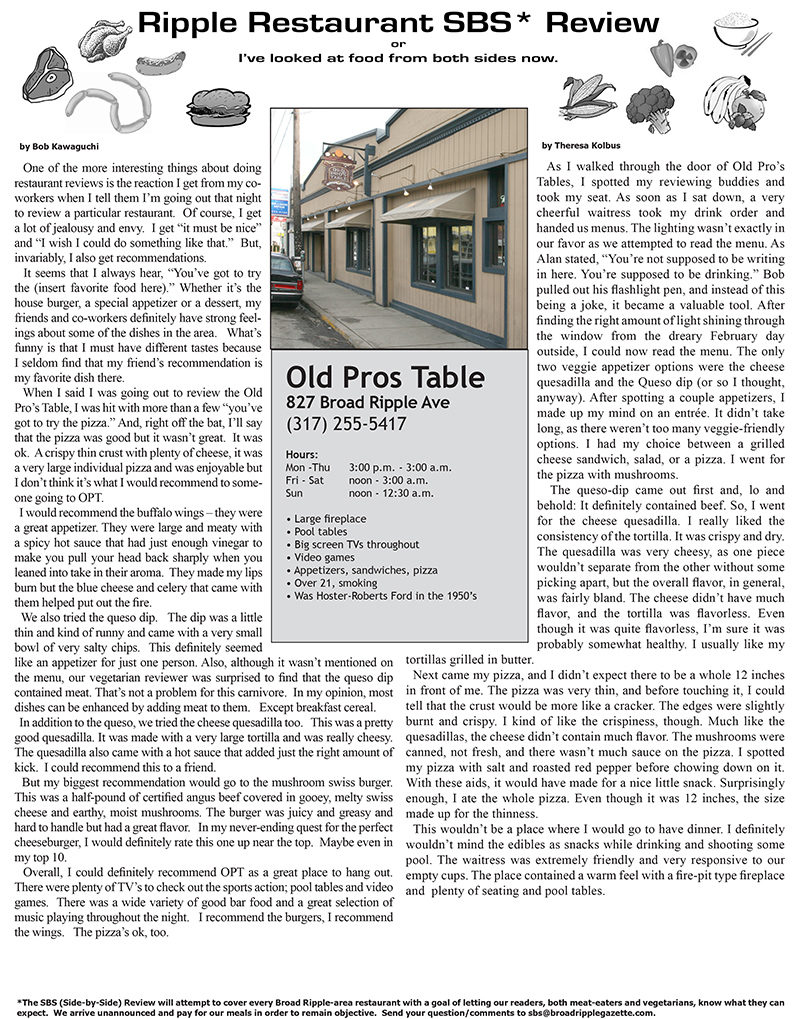 Ripple Restaurant SBS* Review - Old Pros Table