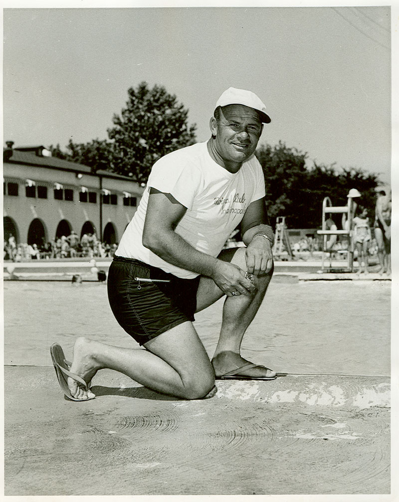 Johnny Galvich & Becky Collins celebrate her swimming victories in 1960