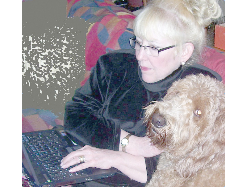 Wrigley watches as Brandt punctuates her column.