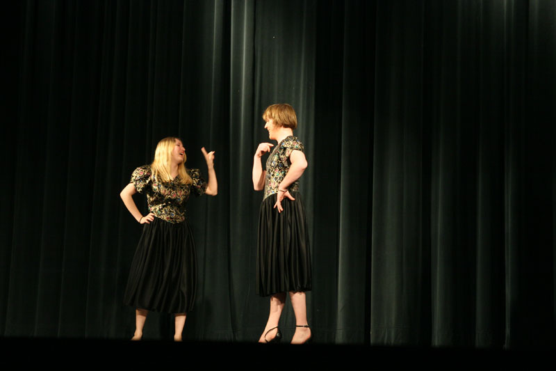 Emcees Kyrsten Lyster and Cody Staten