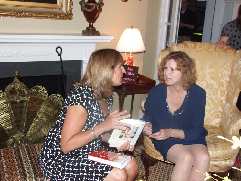 Mary Klein and Sue Miller at the Christamore House Guild Book and Author benefit