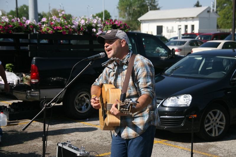 Chad Mills at the May 10 market.