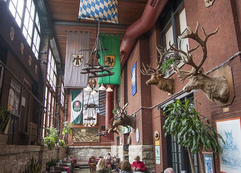 One of many dining areas at the Athenaeum's Rathskeller.