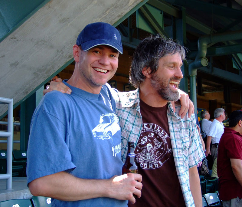 Dave Quisser and Steve Poltz at the Indians game.