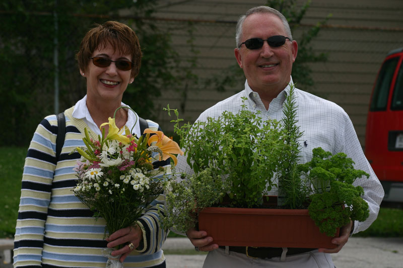 Phil and Annette with their market finds