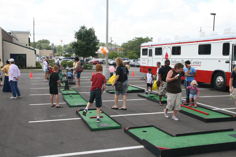 Mini Golf in the parking lot