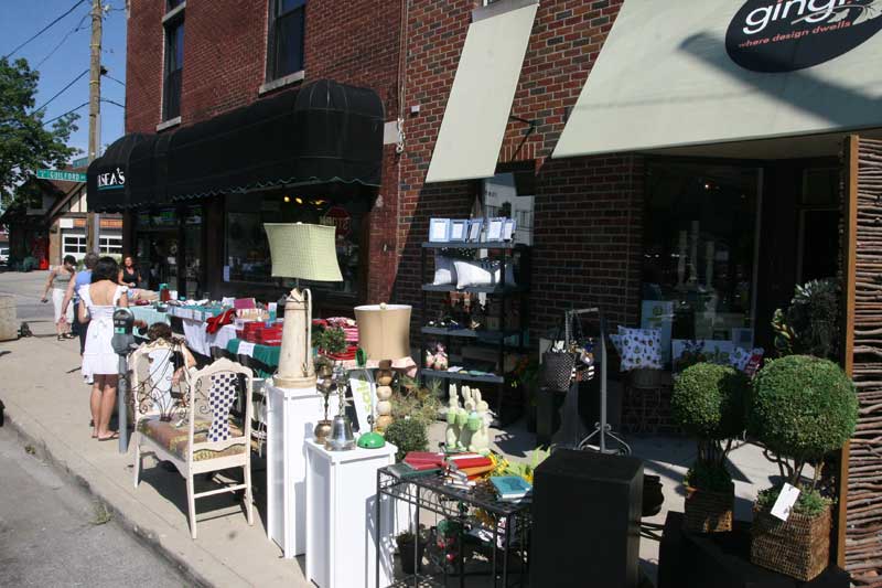 Sale tables at Chelsea's and gingko