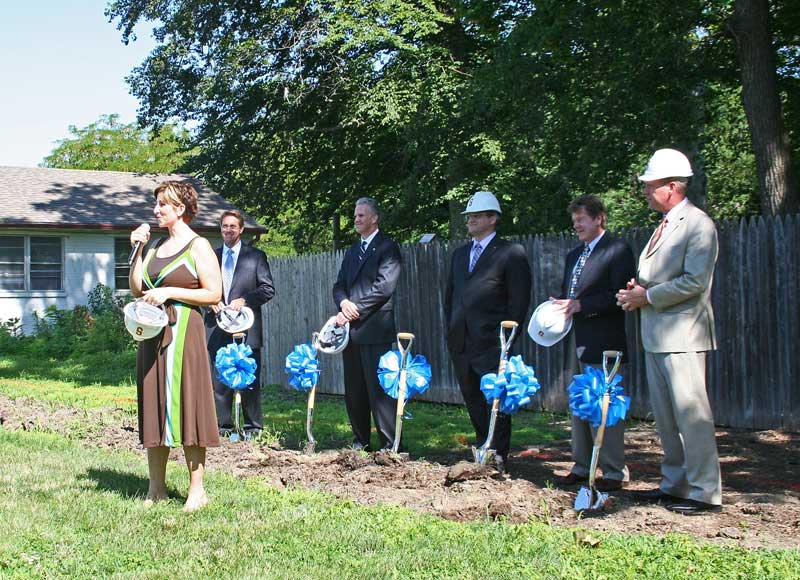 Tina McIntosh, founder and CEO of Joy's House, at the groundbreaking.
