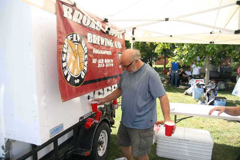 John Hill poured beer non-stop from the Broad Ripple Brewpub