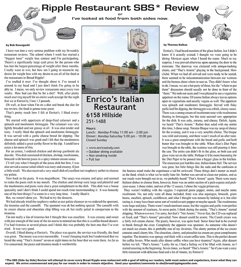 Ripple Restaurant SBS* Review - Enrico's Italian
