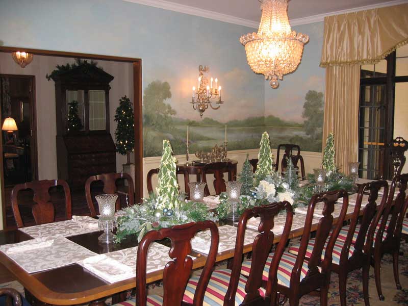 The dining room at the Governor's residence.