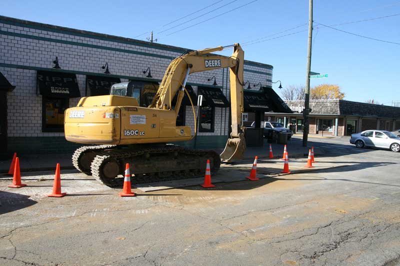 Random Rippling - Utility construction work around Village