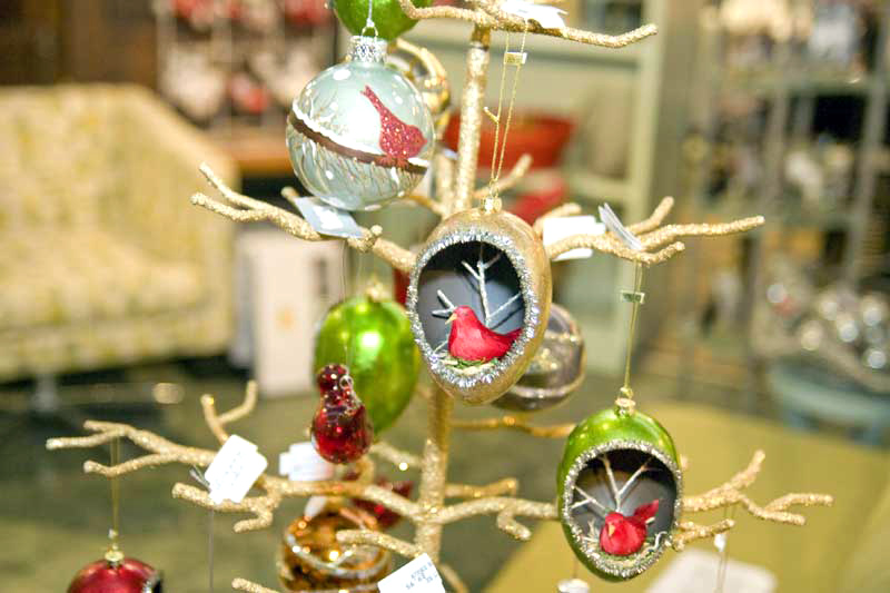 Nest-egg ornaments at Bungalow.