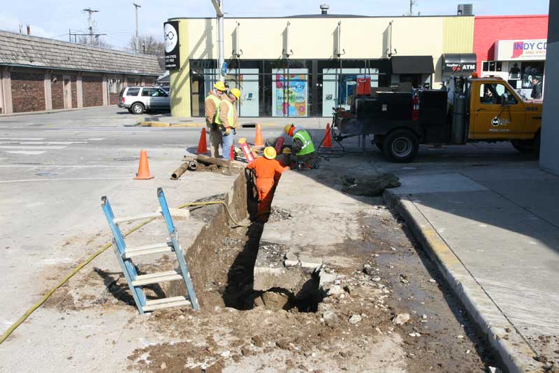 Random Rippling - Utility construction work around Village