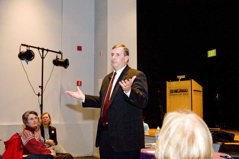 Mayor Greg Ballard fielded questions from the audience.