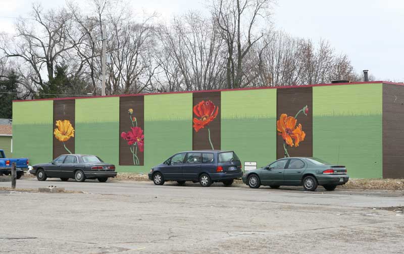 Random Rippling - Posh Petals mural