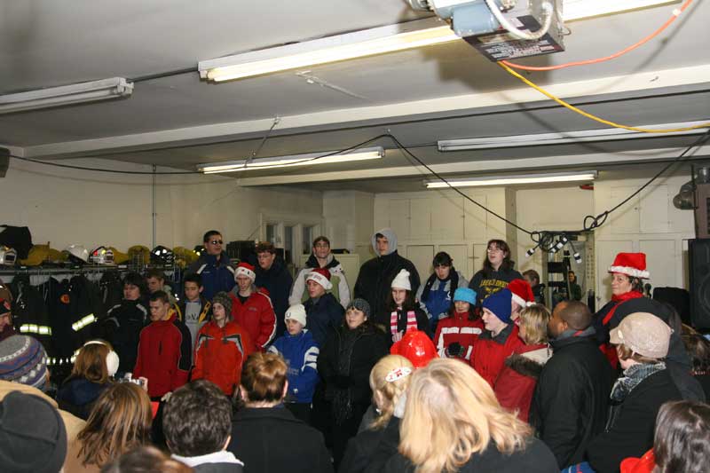 The Indiana School for the Blind and Visually Impaired performed at the Lights Up ceremony.